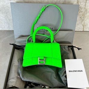 Balenciaga Houglass XS Bag Fluo Green